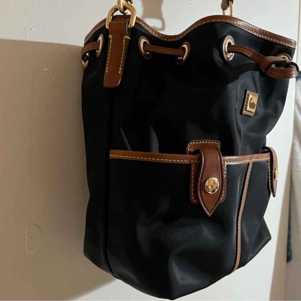 Dooney & Bourke Wayfarer Large Drawstring Nylon Bucket Bag - Picture 12 of 14